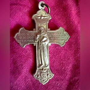 Two sided cross - St Francis of Assisi on one side & St Anthony of Padua reverse